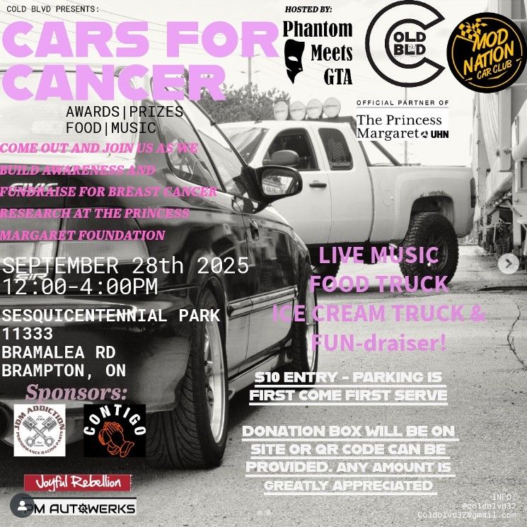 🎀 Cars for Cancer – Breast Cancer Fundraiser Car Meet 🎀